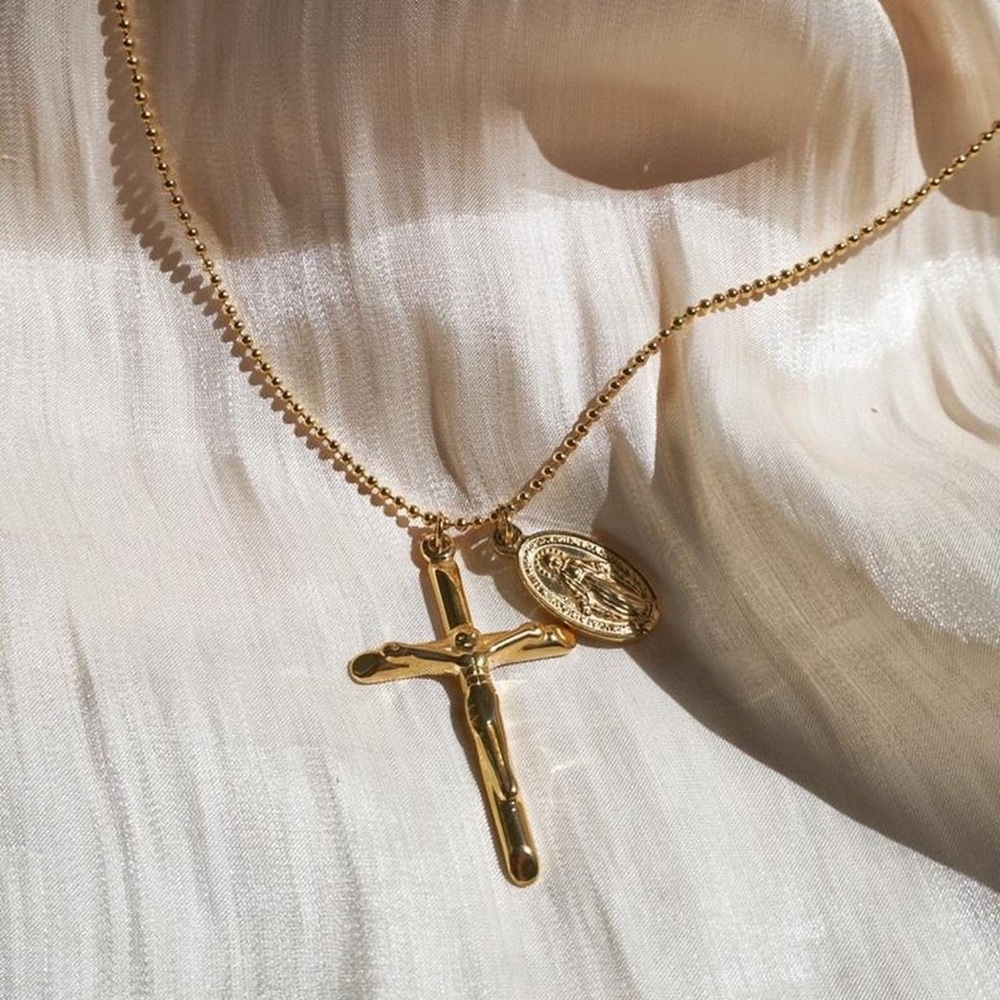 💗CLOSING SALE❤️ Virgin Mary Necklace with Beaded Chain